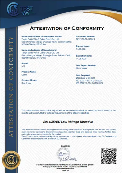 H07v K H07v U H07v R Flexible Pvc Insulated 1 Core Cable